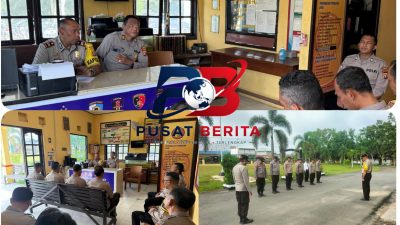 Kapolsek pangkalan banteng
Pimpin apel pagi